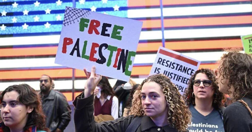 Pro-Palestine demonstrators rally in New York against Israeli government
